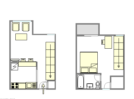 Duplex Bedford Stuyvesant - Interaktiven Plan