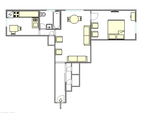 Appartement East Village - Plan interactif