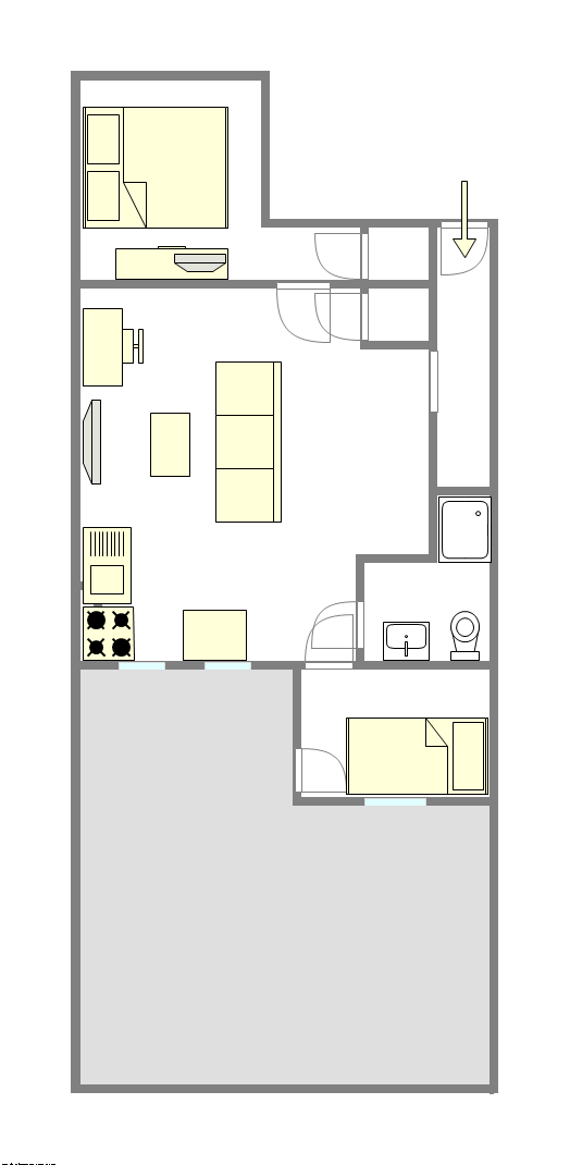 Apartment Bushwick - Interactive plan