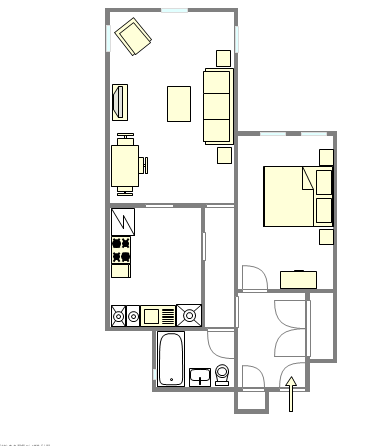 Apartamento Brooklyn Heights - Plano interactivo