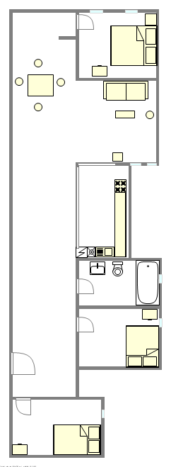 Wohnung Harlem - Interaktiven Plan