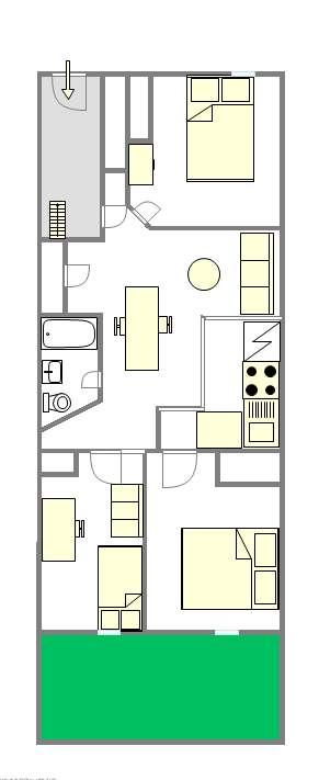 Appartement Bedford Stuyvesant - Plan interactif