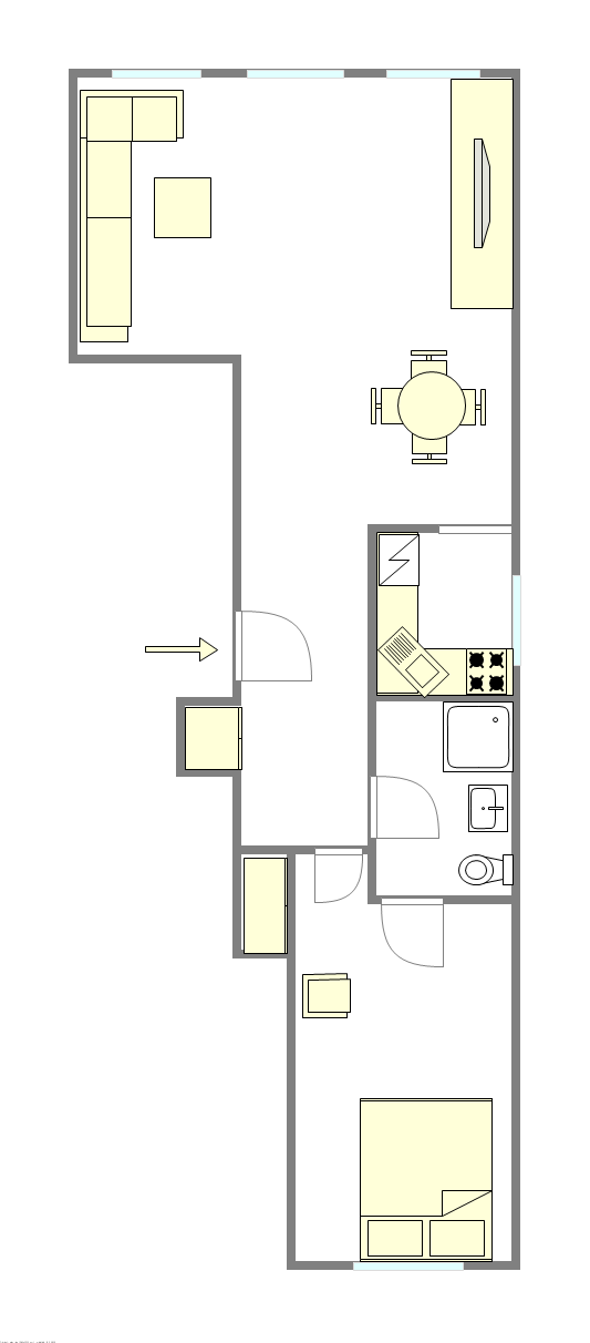 Wohnung Harlem - Interaktiven Plan