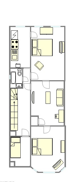 Appartement Bushwick - Plan interactif