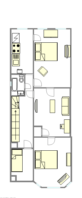 Apartment Bushwick - Interactive plan