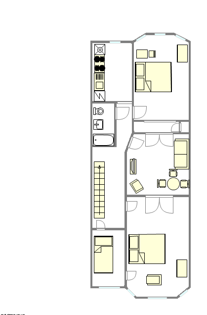 Apartamento Crown Heights - Plano interativo