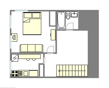 公寓 Clinton Hill - 平面图