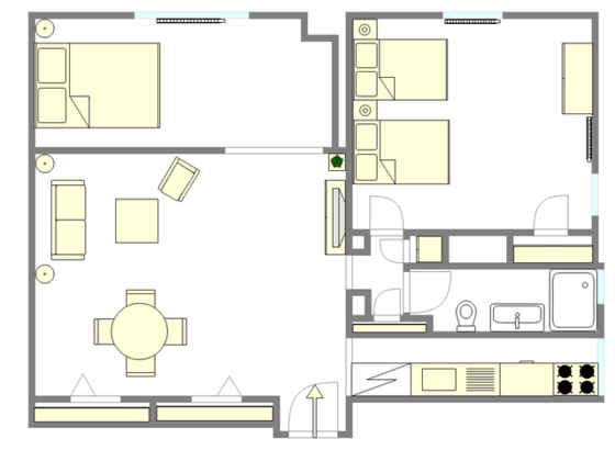 Apartment Theatre District - Interactive plan