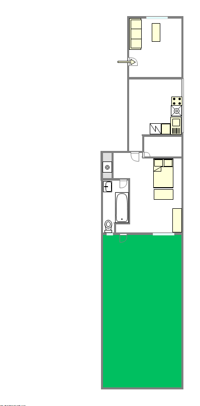 Apartamento Park Slope - Plano interativo