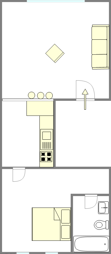Apartamento Crown Heights - Plano interactivo
