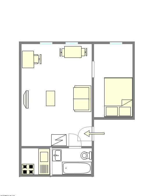 Appartement Park Slope - Plan interactif