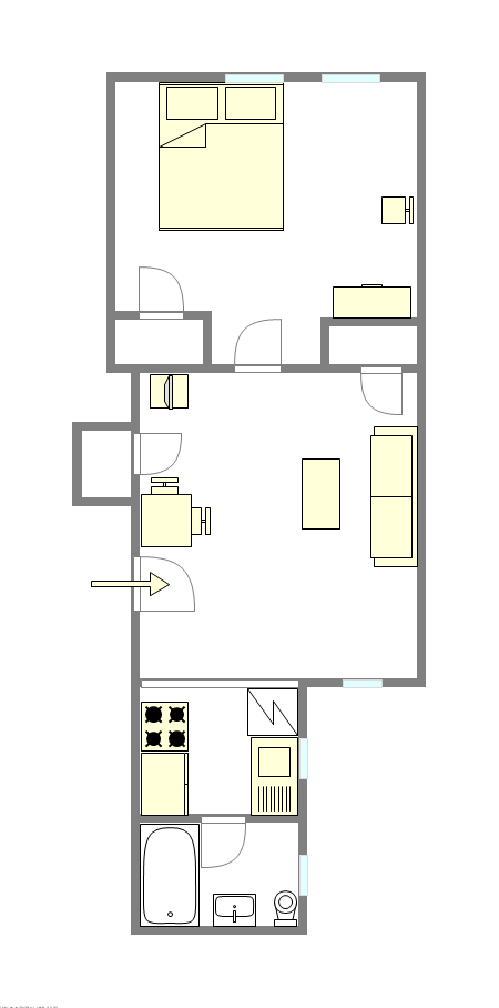 Apartamento Sunnyside - Plano interactivo
