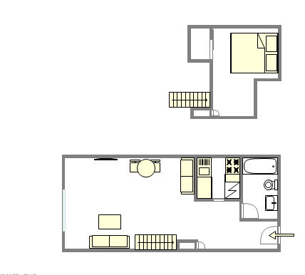 Wohnung Turtle Bay - Interaktiven Plan