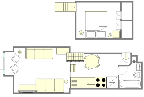 Dúplex Turtle Bay - Plano interativo