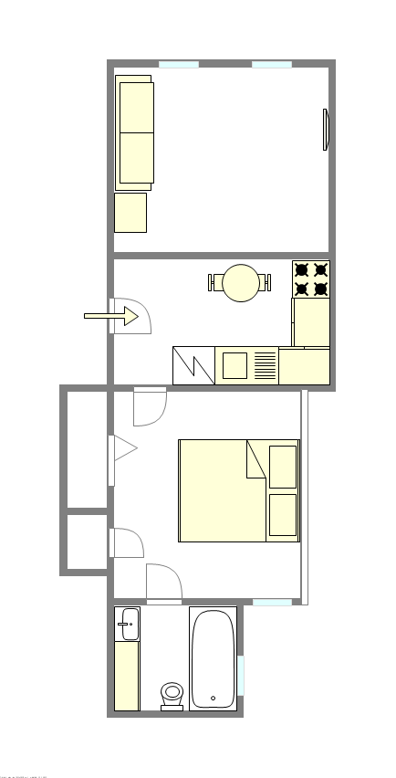 公寓 Upper West Side - 平面图