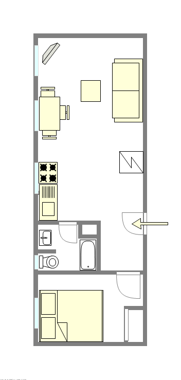 Apartamento East Village - Plano interativo
