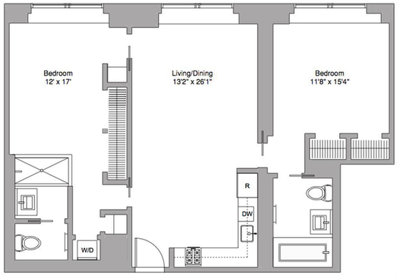 Квартира Financial District - Интерактивный план