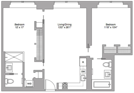 Apartamento Financial District - Plano interactivo