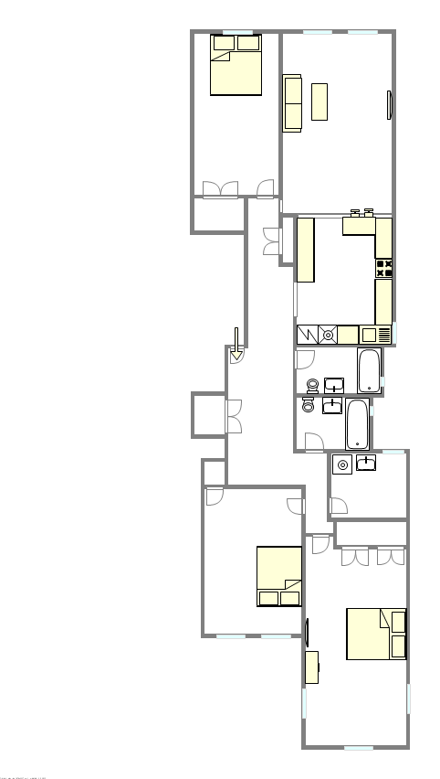 公寓 Brooklyn Heights - 平面图