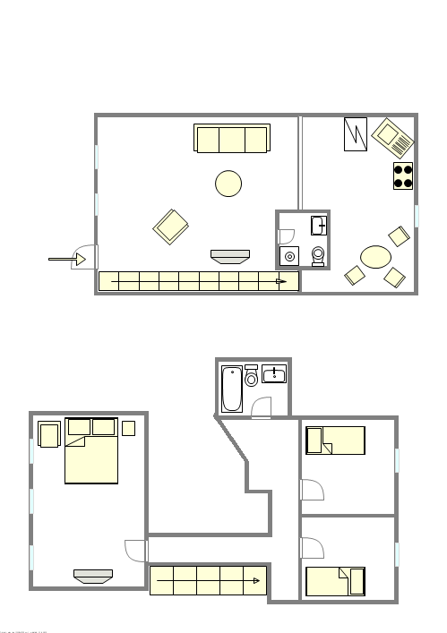 Duplex Carroll Gardens - Interactive plan