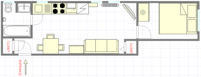 Appartamento East Village - Piantina interattiva