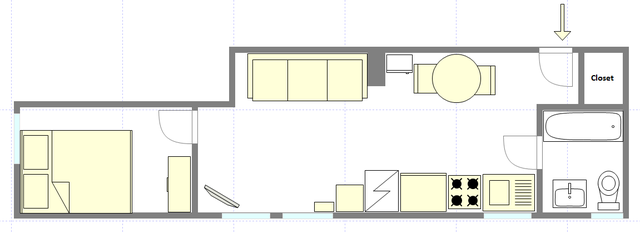 Appartamento East Village - Piantina interattiva
