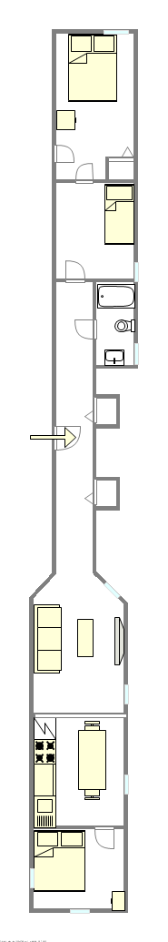 Wohnung East Harlem - Interaktiven Plan