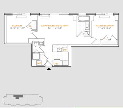 Modern residence Upper West Side - 平面图