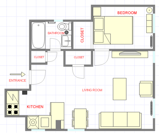 Apartment West Village - Interactive plan