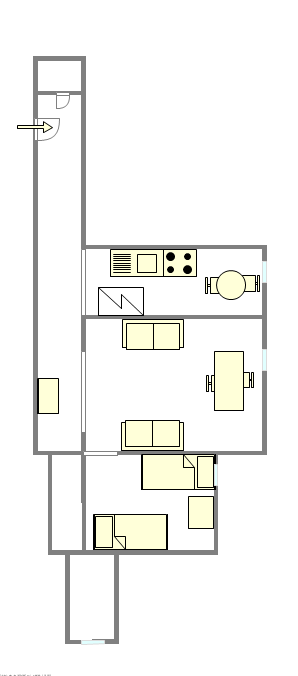 Wohnung East Village - Interaktiven Plan