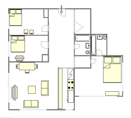 Appartement Harlem - Plan interactif