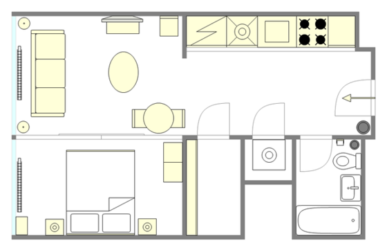 Modern residence Financial District - Interactive plan