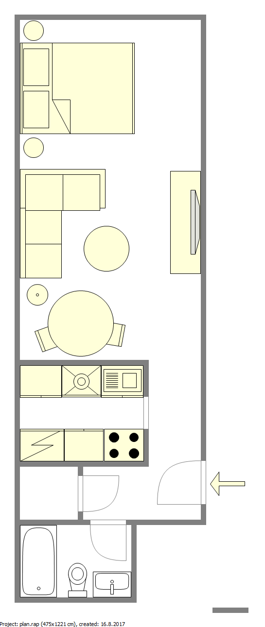 Apartment Theatre District - Interactive plan