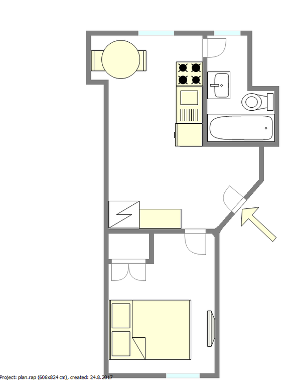 Apartment Fashion District - Interactive plan