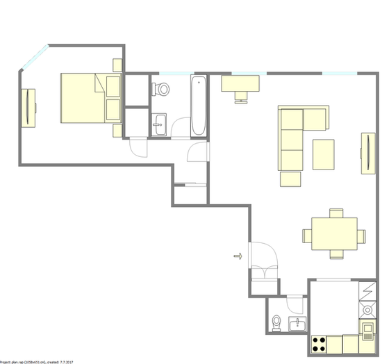 Wohnung Midtown East - Interaktiven Plan