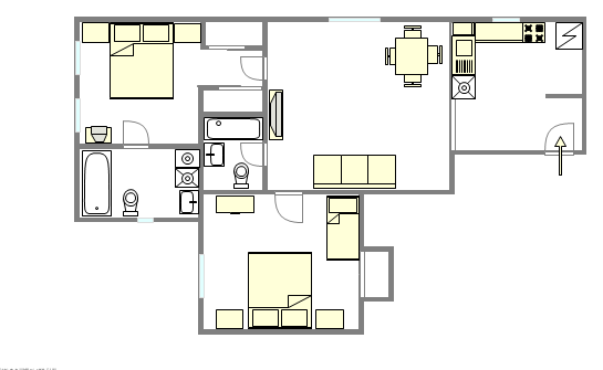 Apartamento Midtown West - Plano interativo