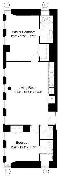 Apartment Theatre District - Interactive plan