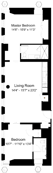 Apartamento Theatre District - Plano interactivo