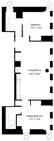 Appartement Theatre District - Plan interactif