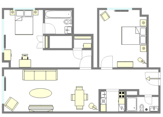Apartment Theatre District - Interactive plan