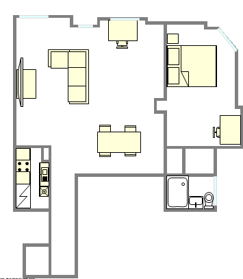 Apartamento Midtown East - Plano interativo
