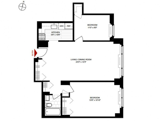 Wohnung Upper East Side - Interaktiven Plan