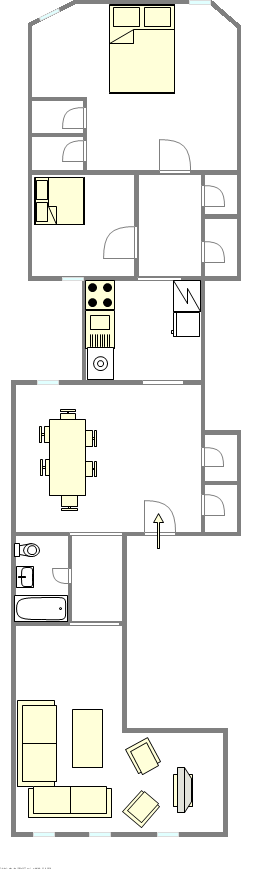 Apartamento Clinton Hill - Plano interactivo