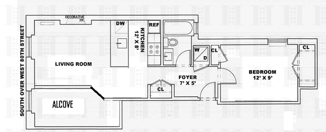 Wohnung Upper West Side - Interaktiven Plan