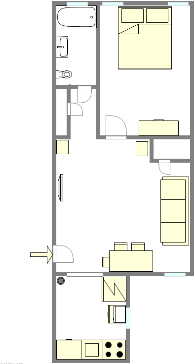 Wohnung Astoria - Interaktiven Plan