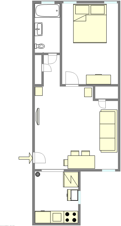 Apartamento Astoria - Plano interativo