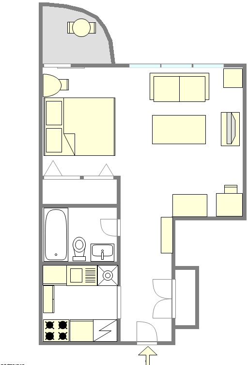 公寓 Murray Hill - 平面图