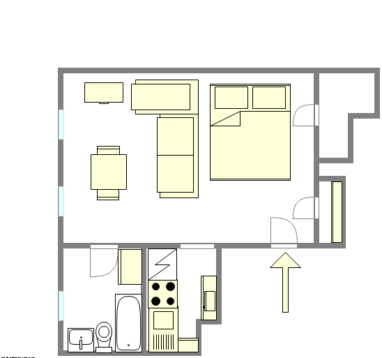 Apartamento Park Slope - Plano interativo