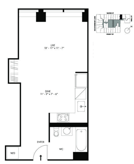 Modern residence Financial District - Interactive plan