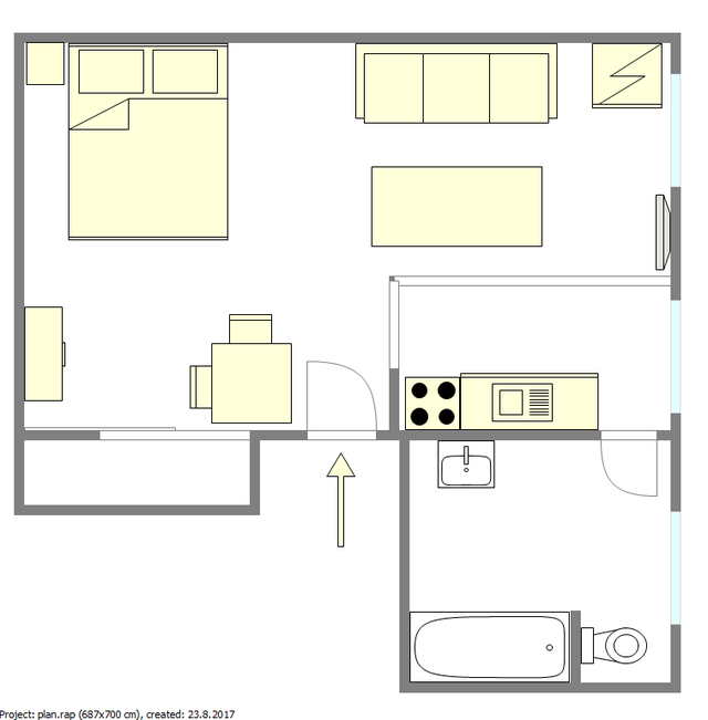 Apartment Fashion District - Interactive plan